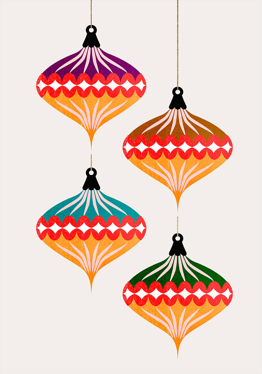 Kerstballen (vers.3) Poster