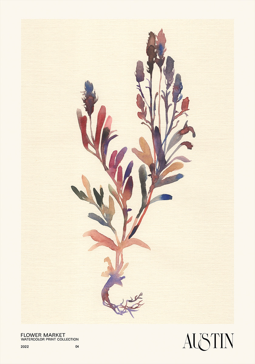 Collectie aquarelprints. Bloemenmarkt - Austin