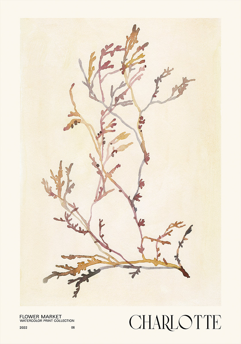 Collectie aquarelprints. Bloemenmarkt - Charlotte