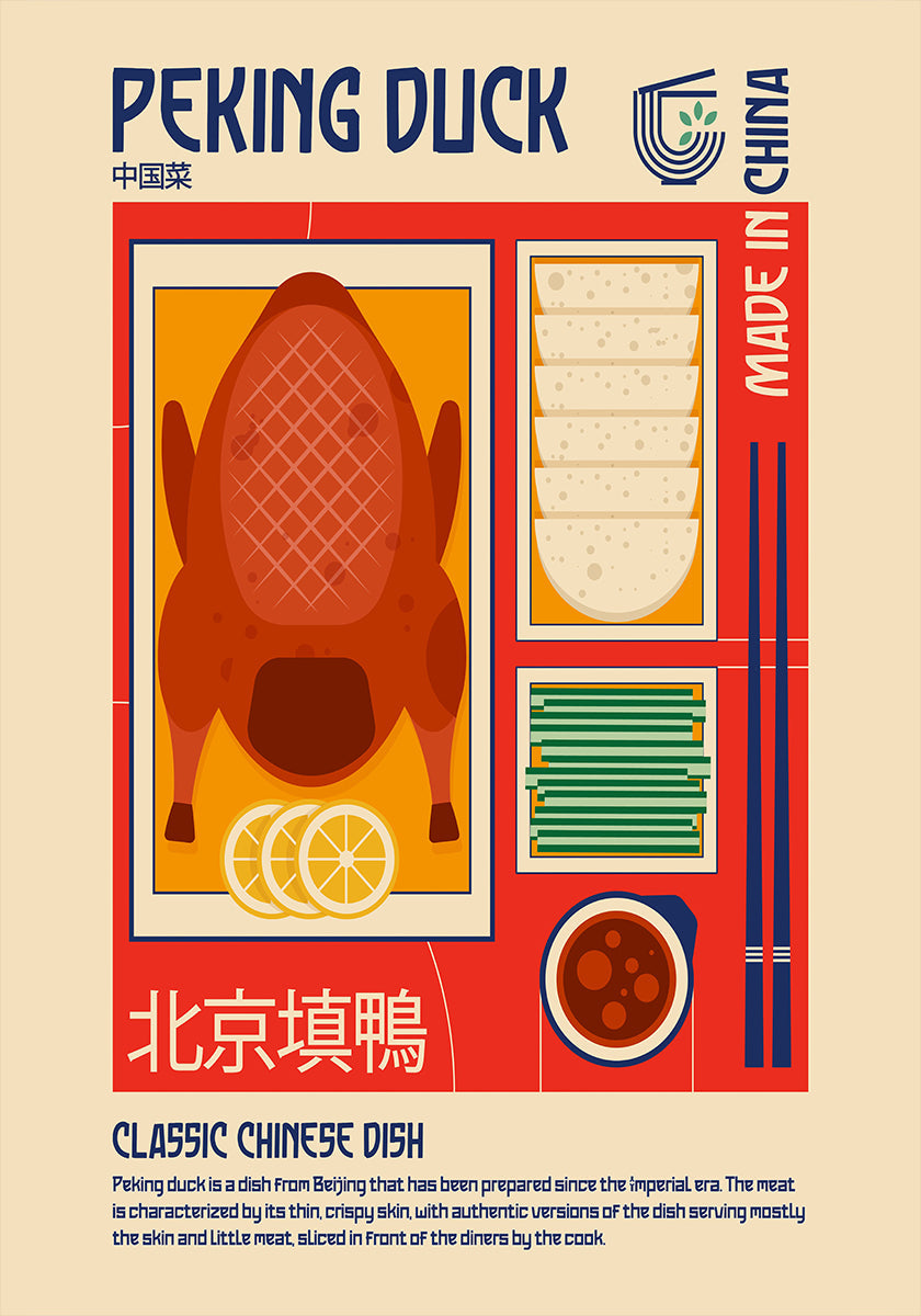 Pekingeend Japans eten print poster