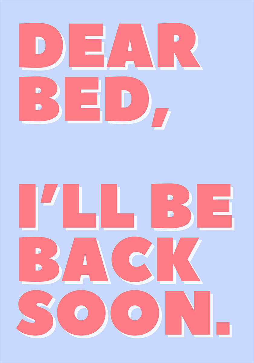 Brief aan mijn bedposter