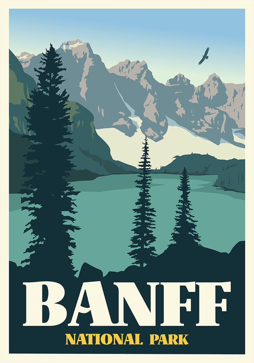 Banff Nationaal Park reizen print poster