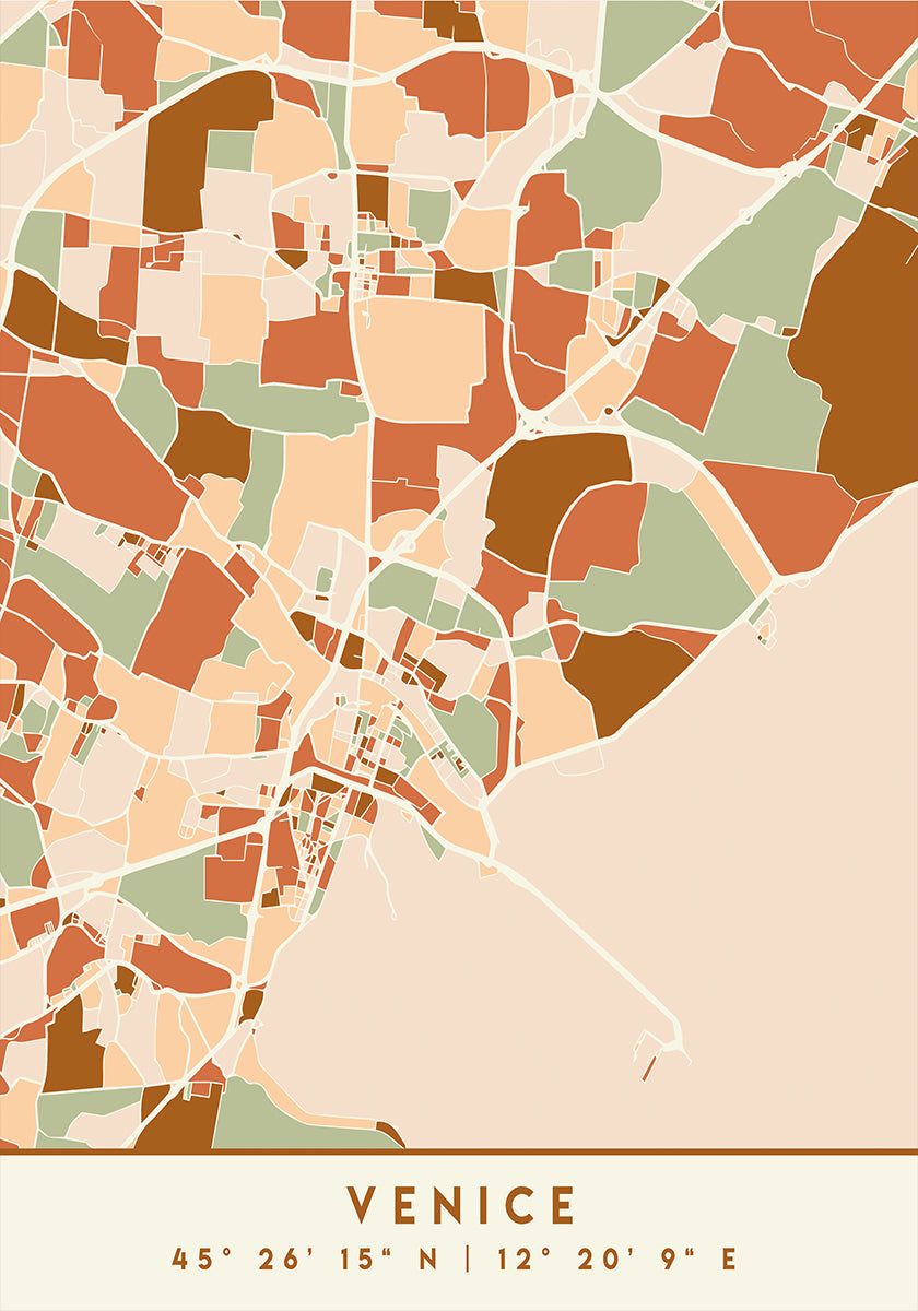 Zwarte kaarten aardetinten 91 poster