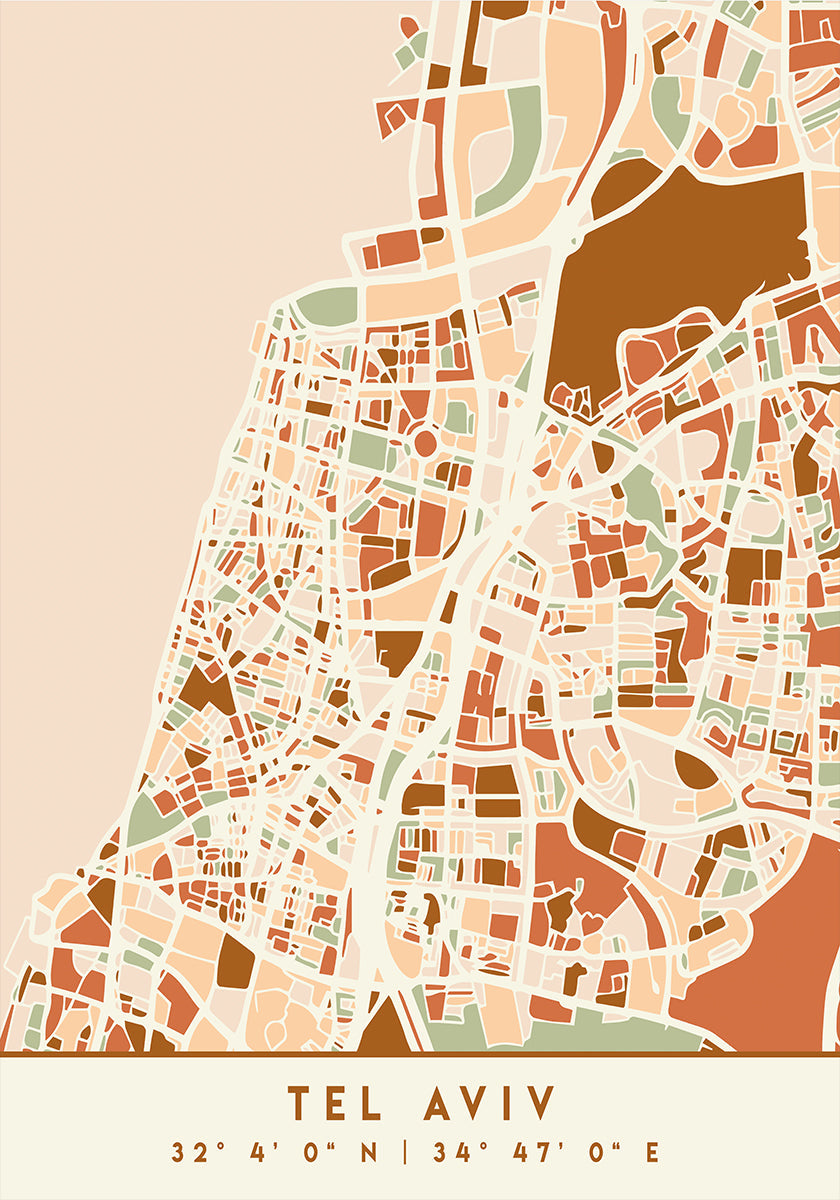 Zwarte kaarten aardetinten 87 poster