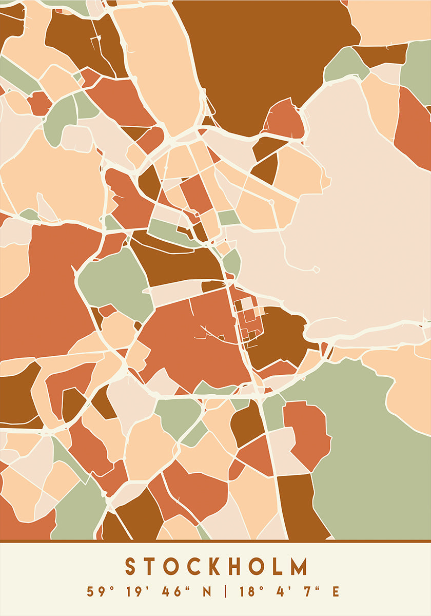 Zwarte kaarten aardetinten 83 poster