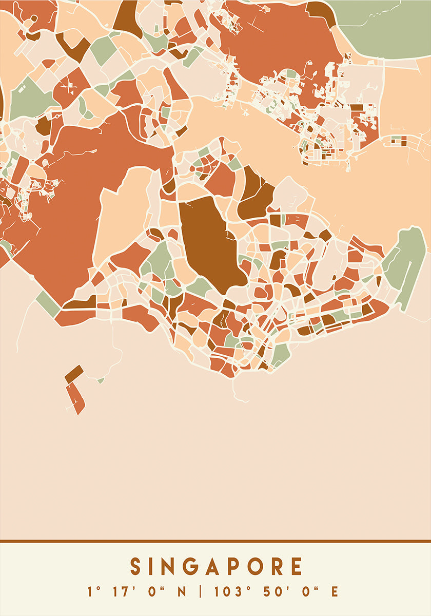 Zwarte kaarten aardetinten 81 poster