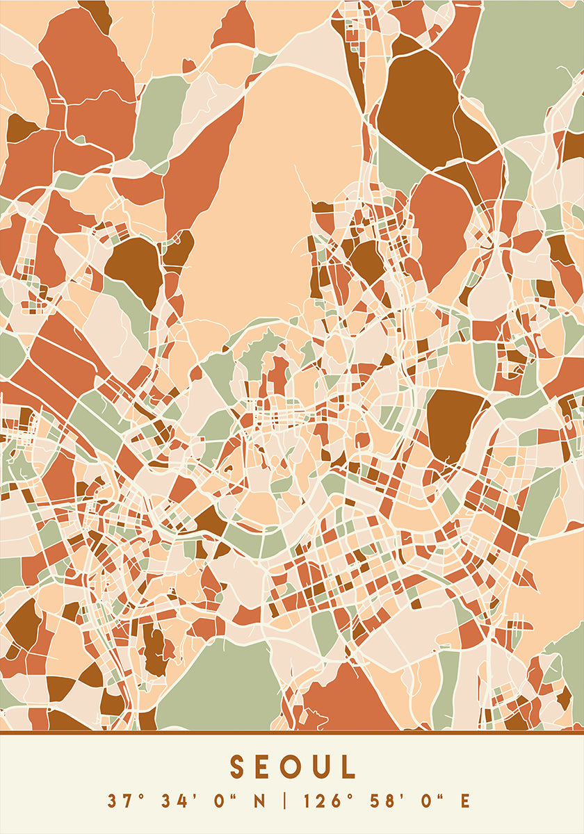 Zwarte kaarten aardetinten 79 poster