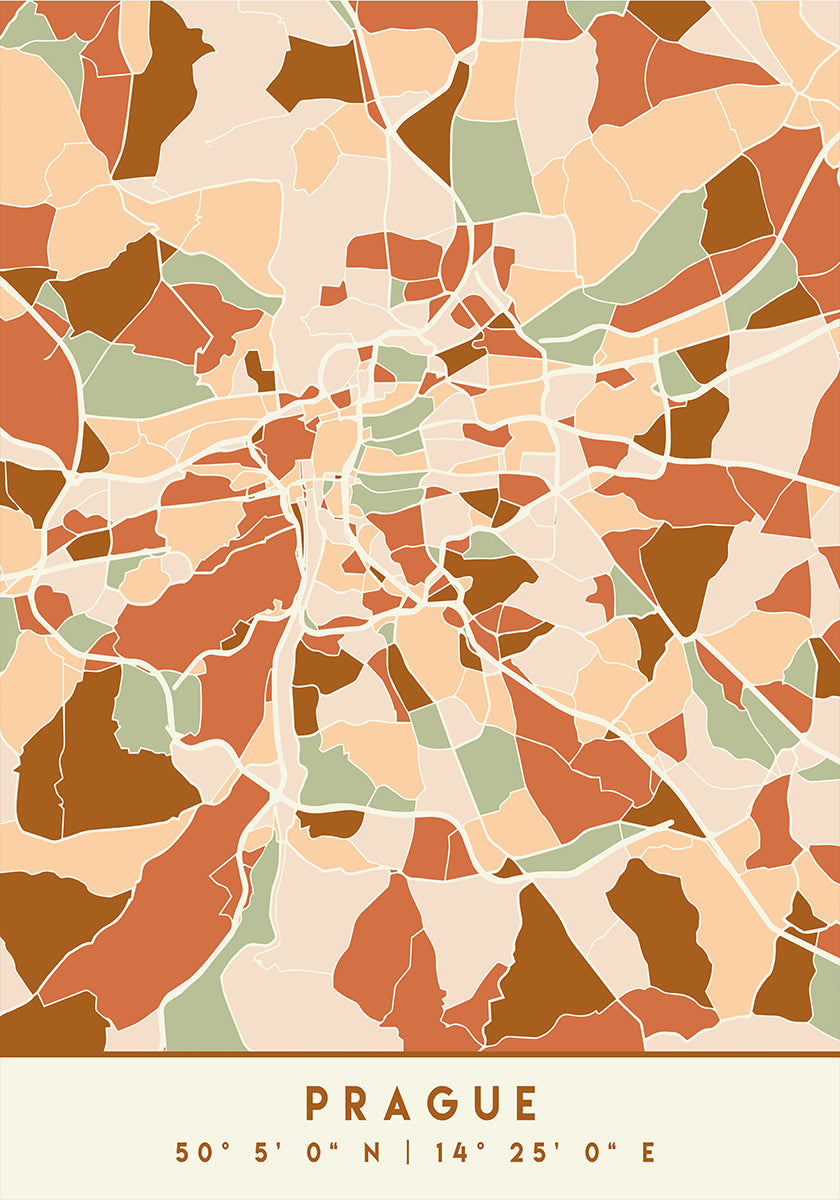 Zwarte kaarten aardetinten 69 poster