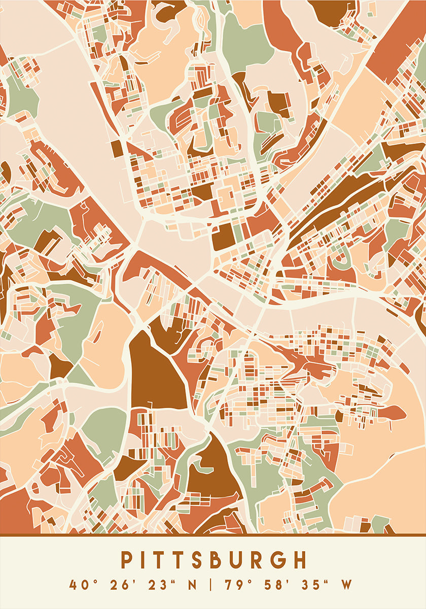 Zwarte kaarten aardetinten 67 poster