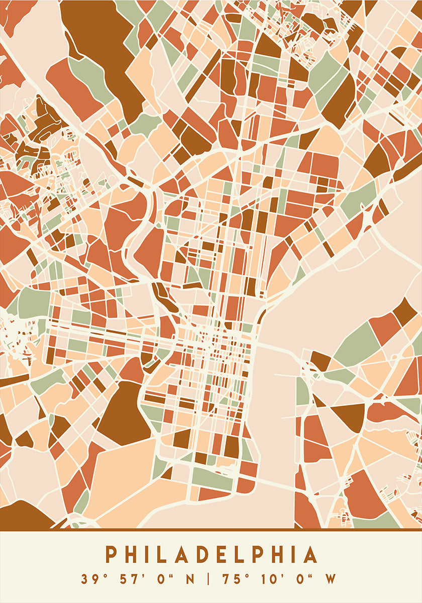 Zwarte kaarten aardetinten 65 poster