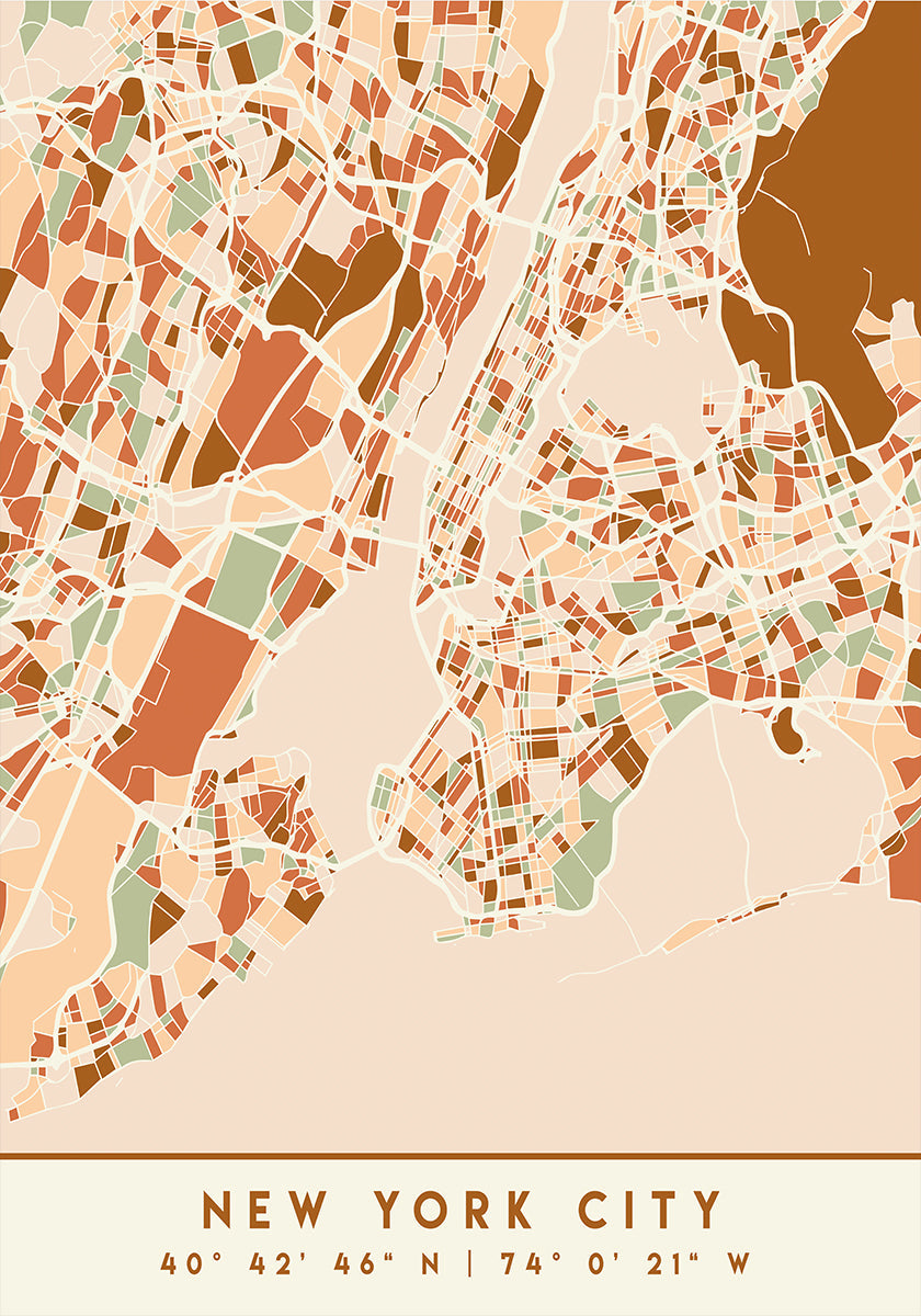 Zwarte kaarten aardetinten 61 poster