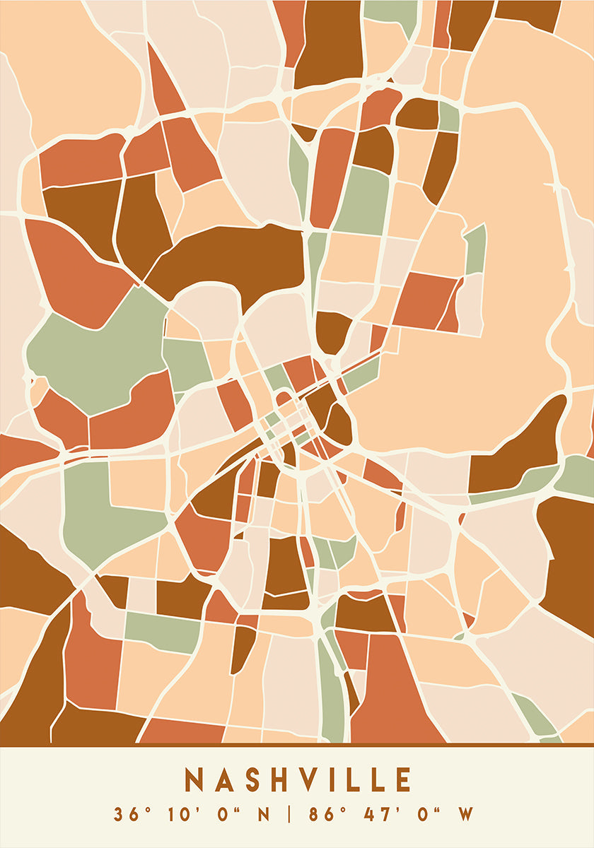 Zwarte kaarten aardetinten 59 poster