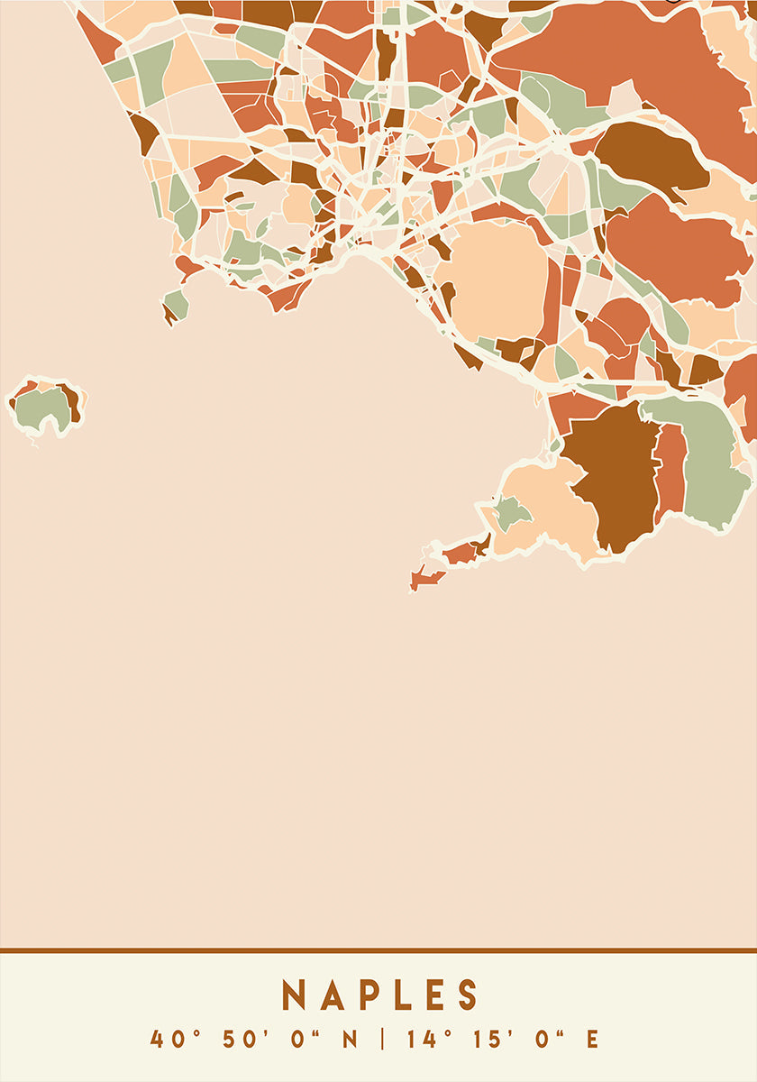 Zwarte kaarten aardetinten 58 poster