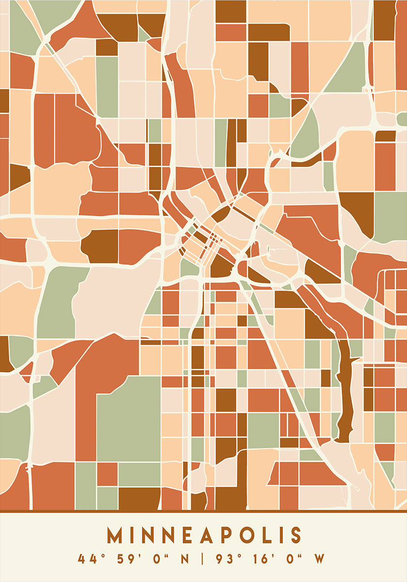 Zwarte kaarten aardetinten 55 poster