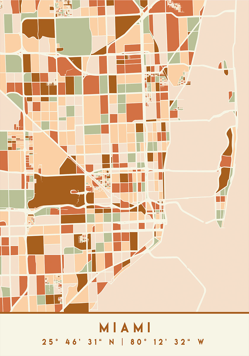 Zwarte kaarten aardetinten 53 poster