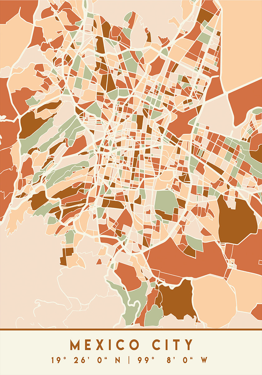 Zwarte kaarten aardetinten 52 poster
