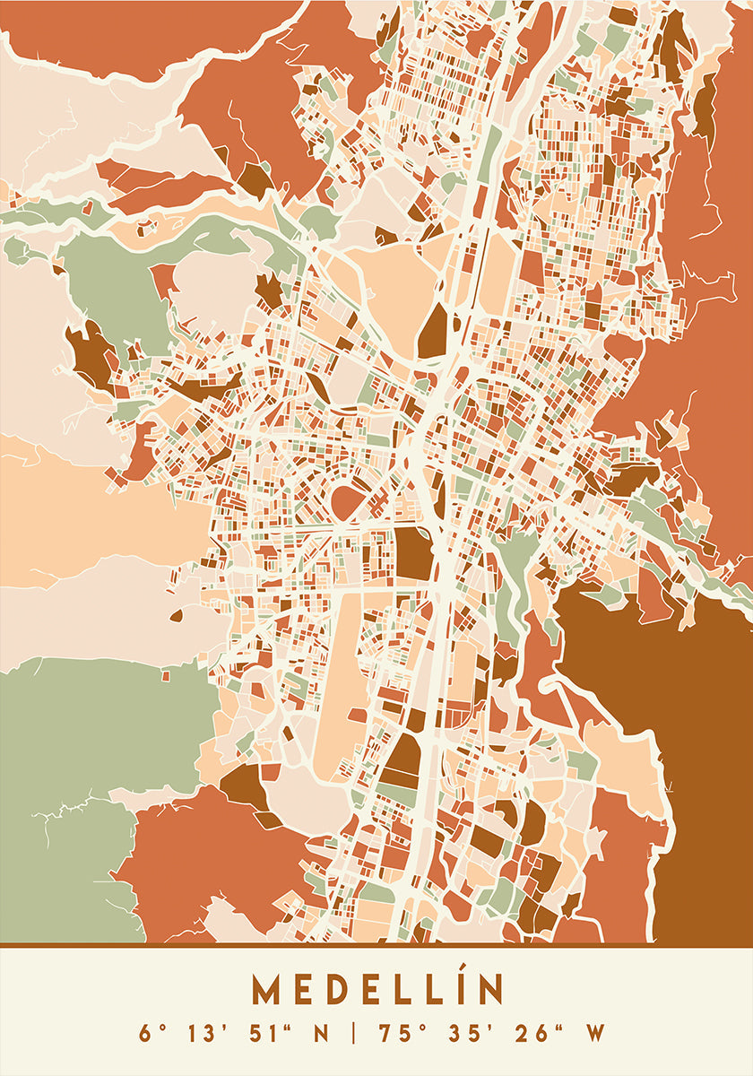 Zwarte kaarten aardetinten 49 poster