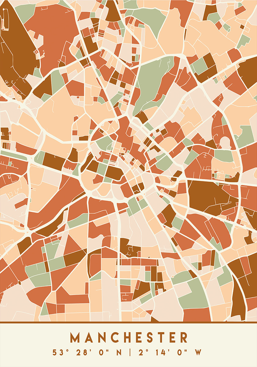 Zwarte kaarten aardetinten 45 poster