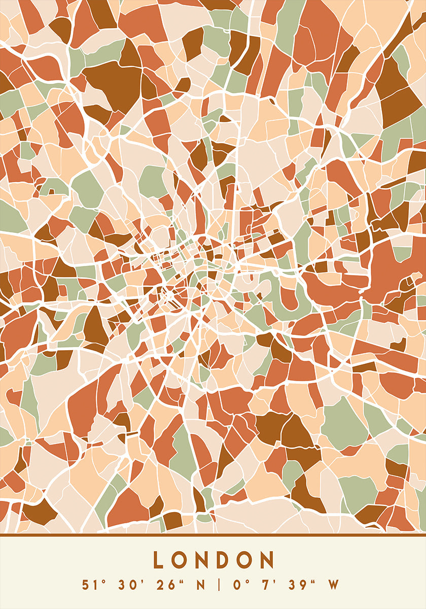 Zwarte kaarten aardetinten 41 poster