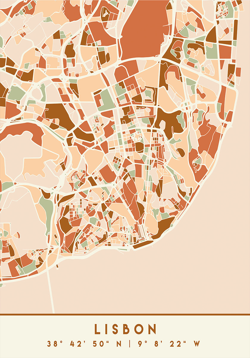 Zwarte kaarten aardetinten 39 poster