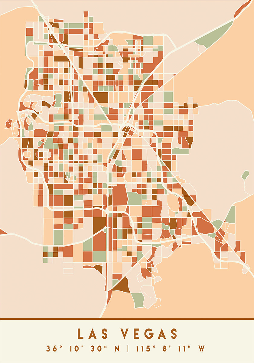 Zwarte kaarten aardetinten 38 poster