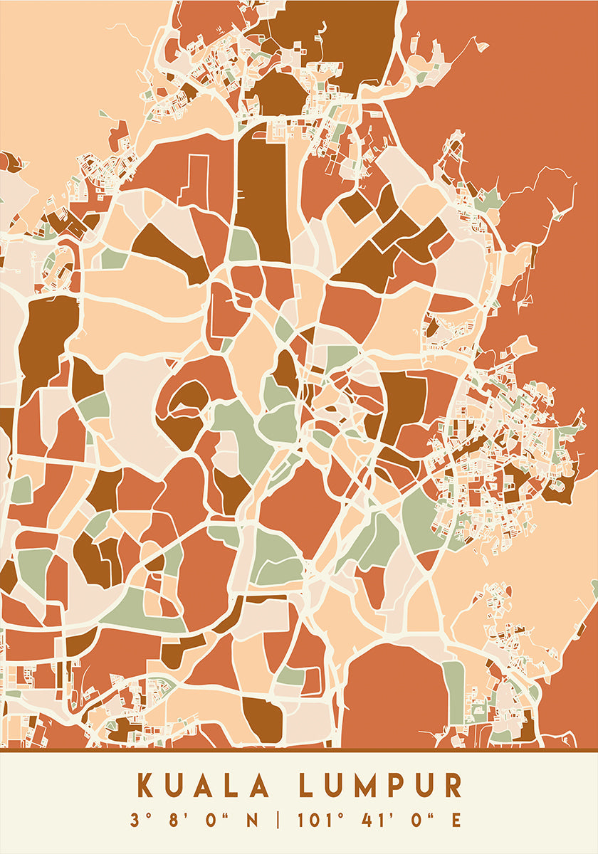 Zwarte kaarten aardetinten 37 poster