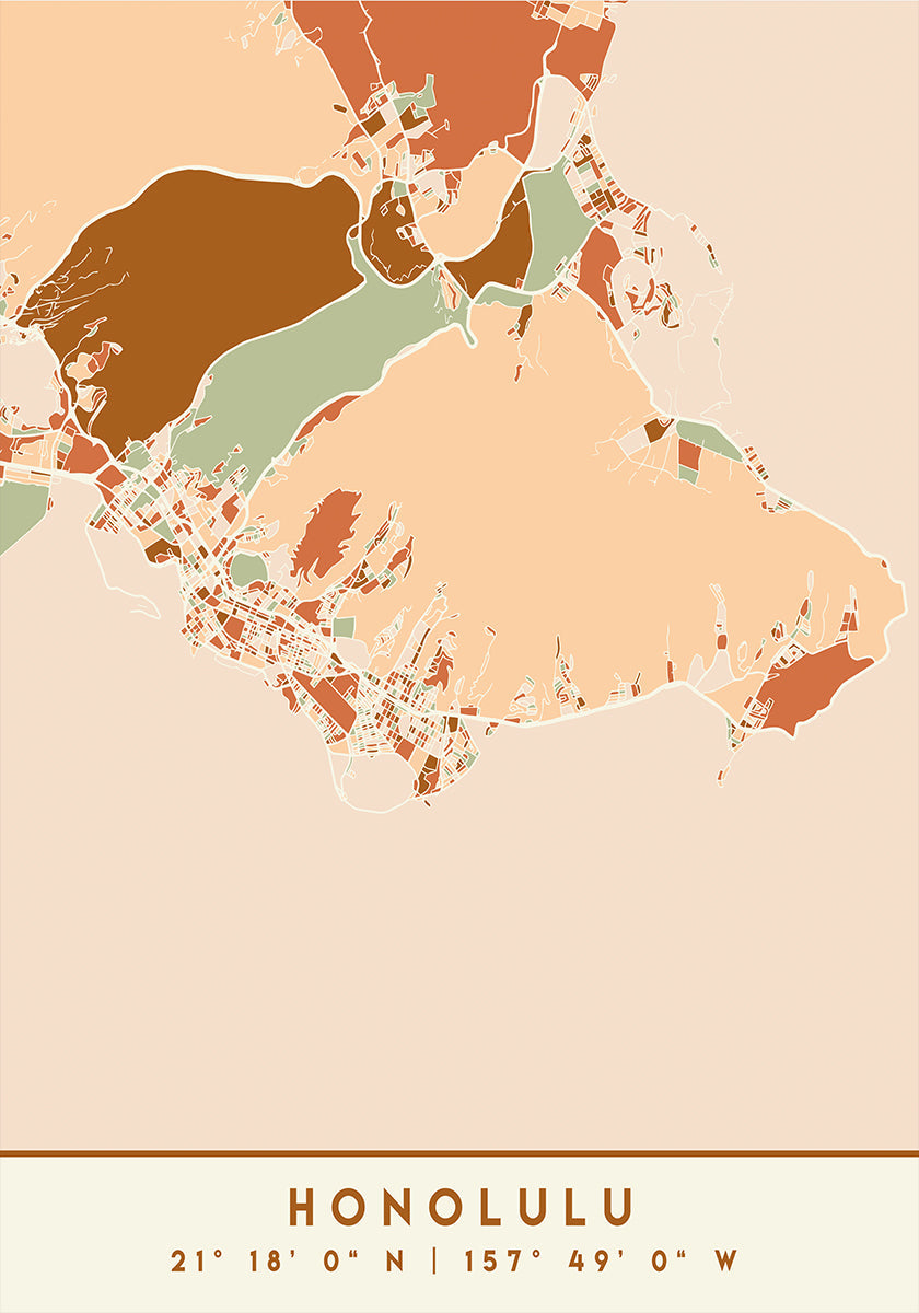 Zwarte kaarten aardetinten 33 poster