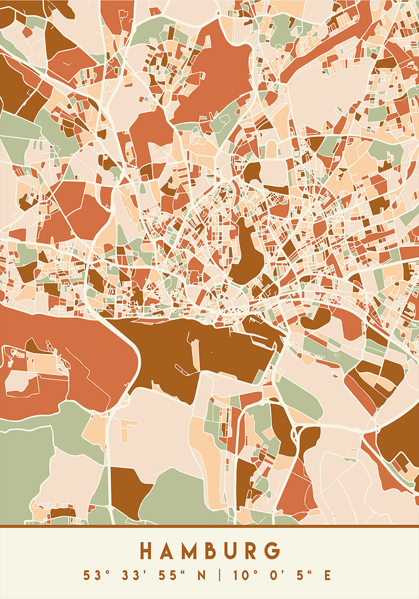 Zwarte kaarten aardetinten 31 poster