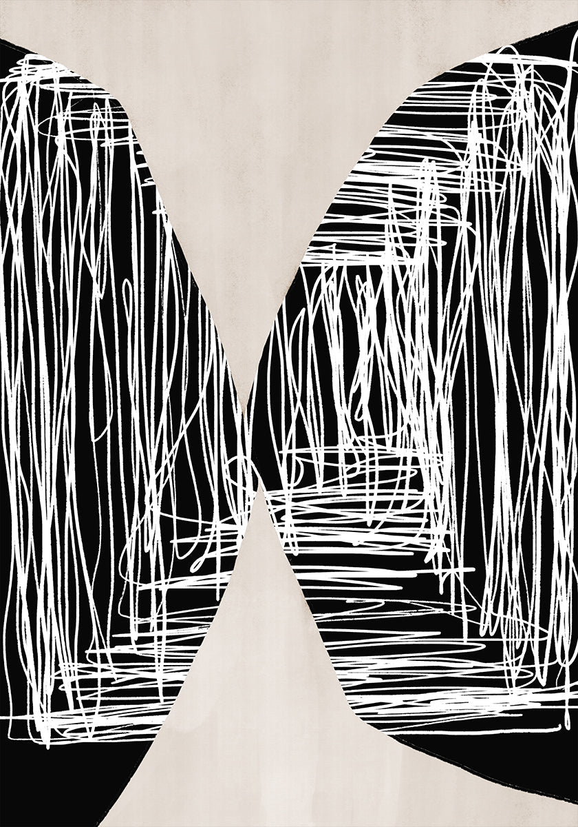 Monochroom doolhof