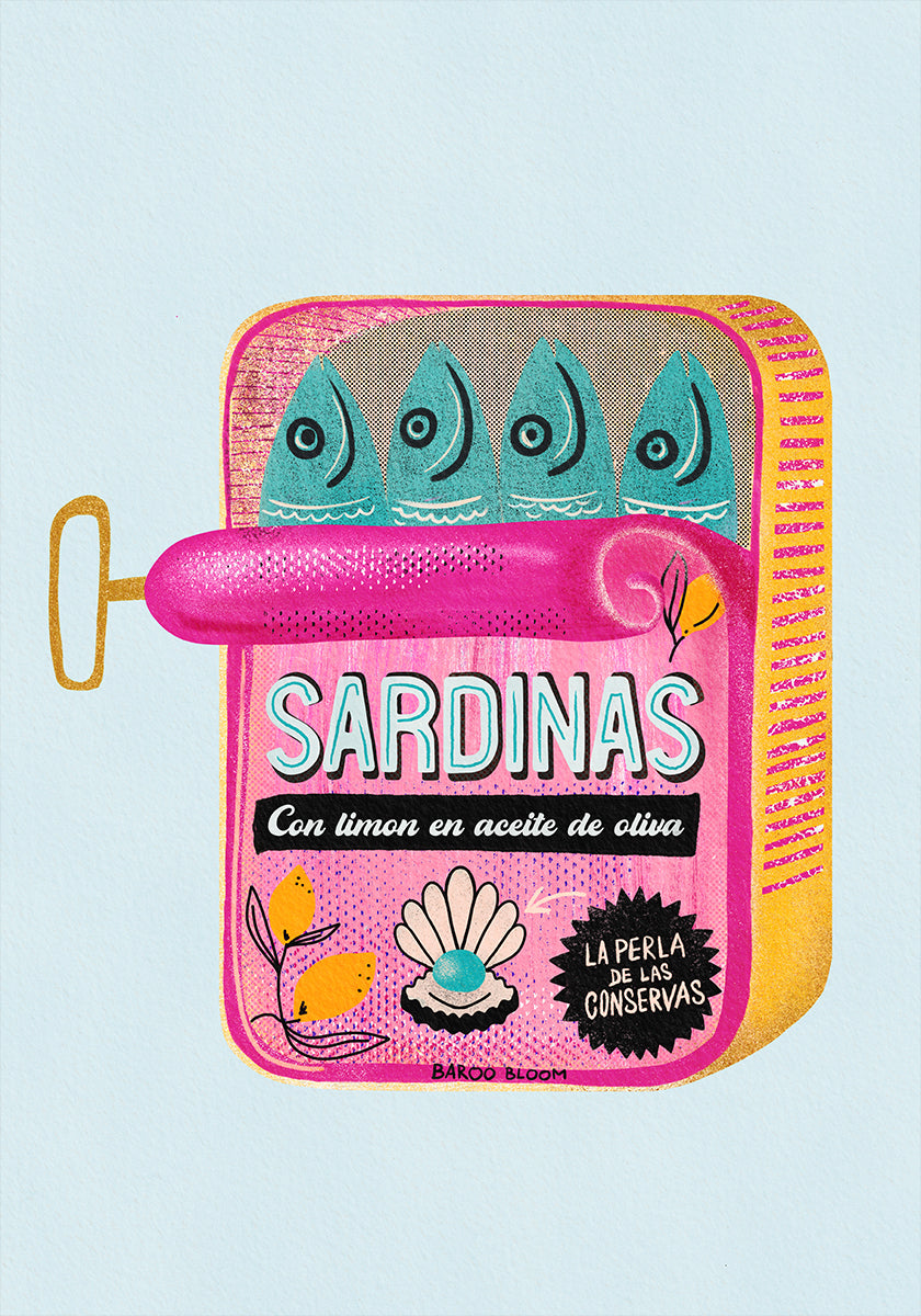 Sardines blikje Poster