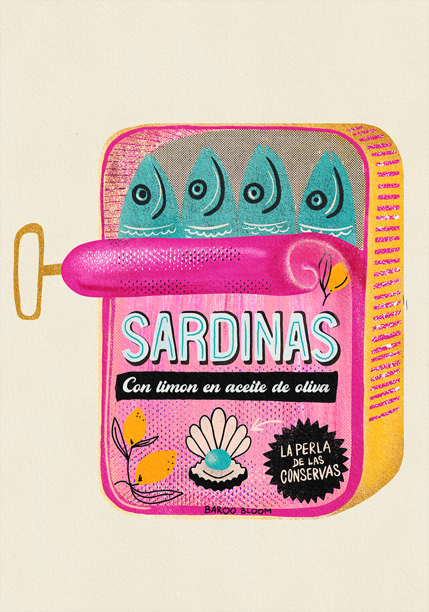 Sardines blikje Poster