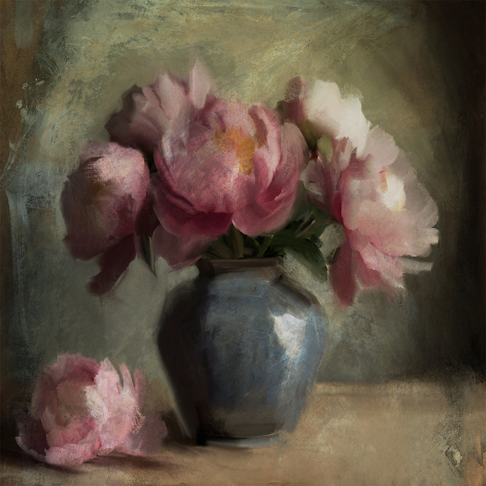 Pivoines een roos-poster