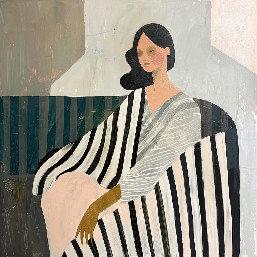 Vrouw In Leunen Poster