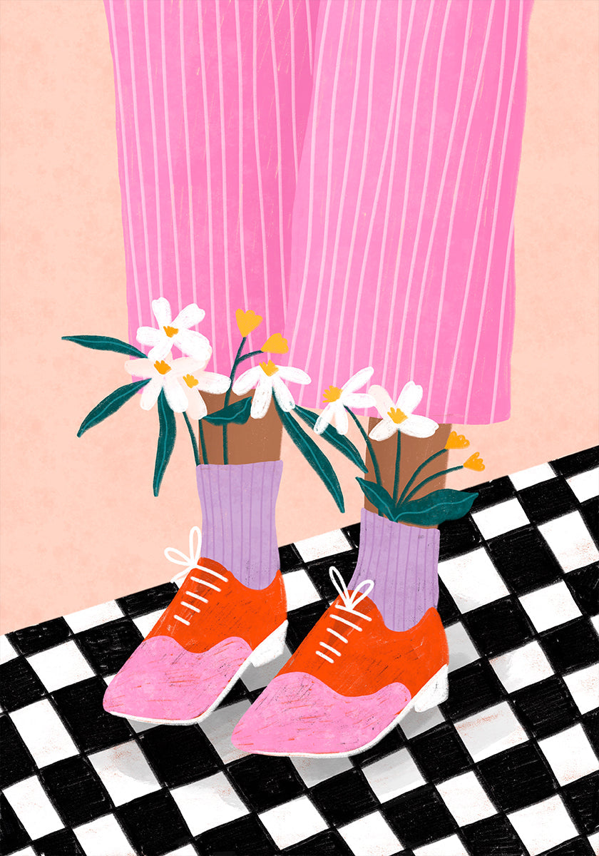 Bloemenvoetenmode