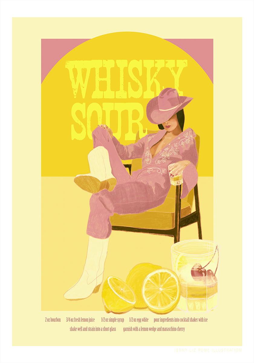 Jlr Whiskysour roze kopie poster