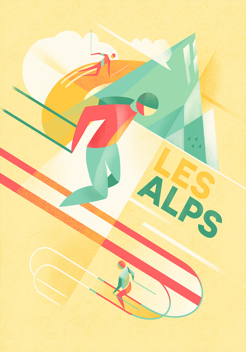 Retro ski-poster