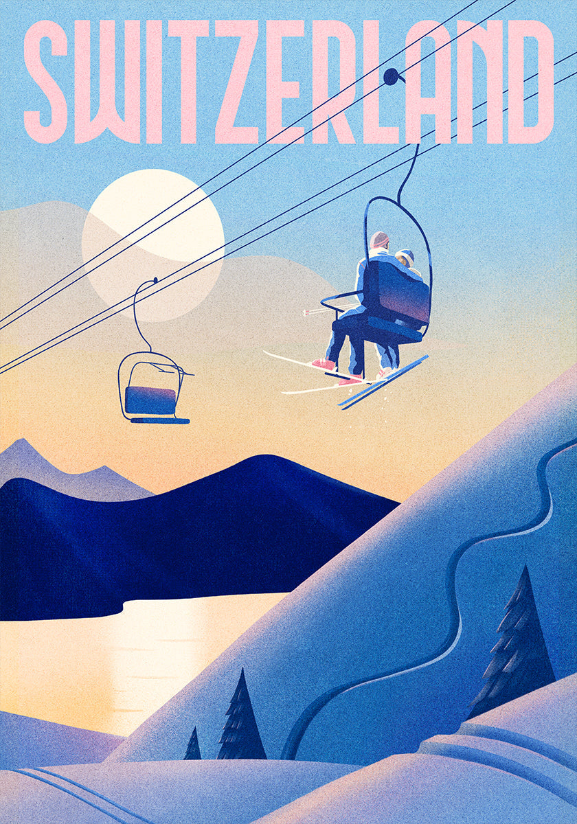 Ski Zwitserland Poster