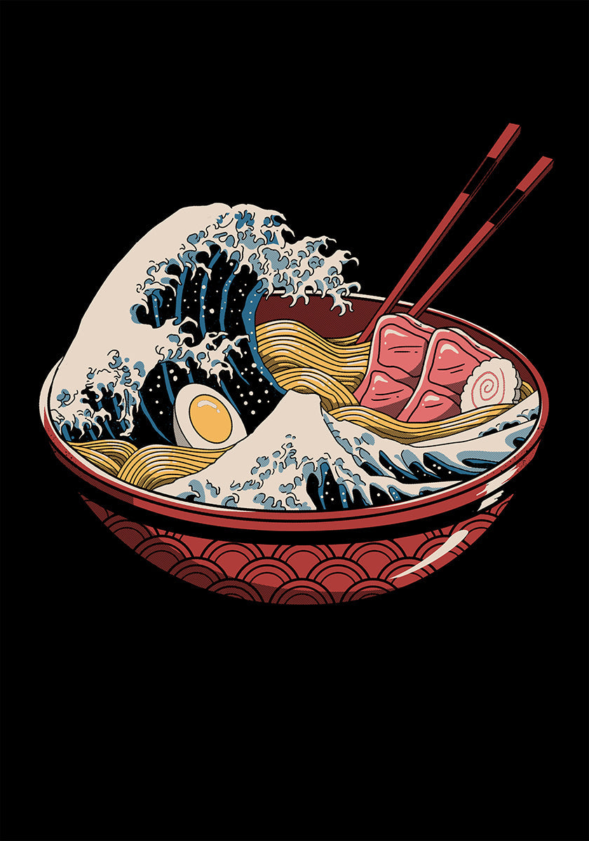 Geweldige Ramen Wave-poster