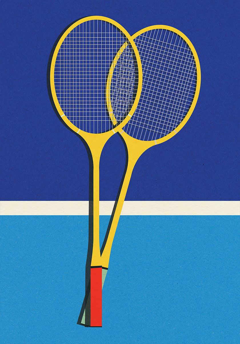 Houten badmintonrackets