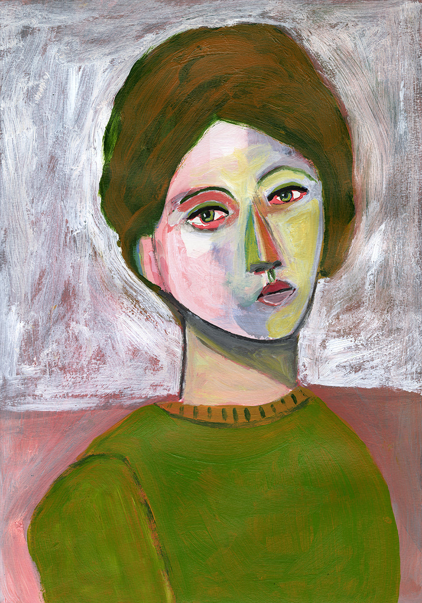 De vrouw in de groene trui