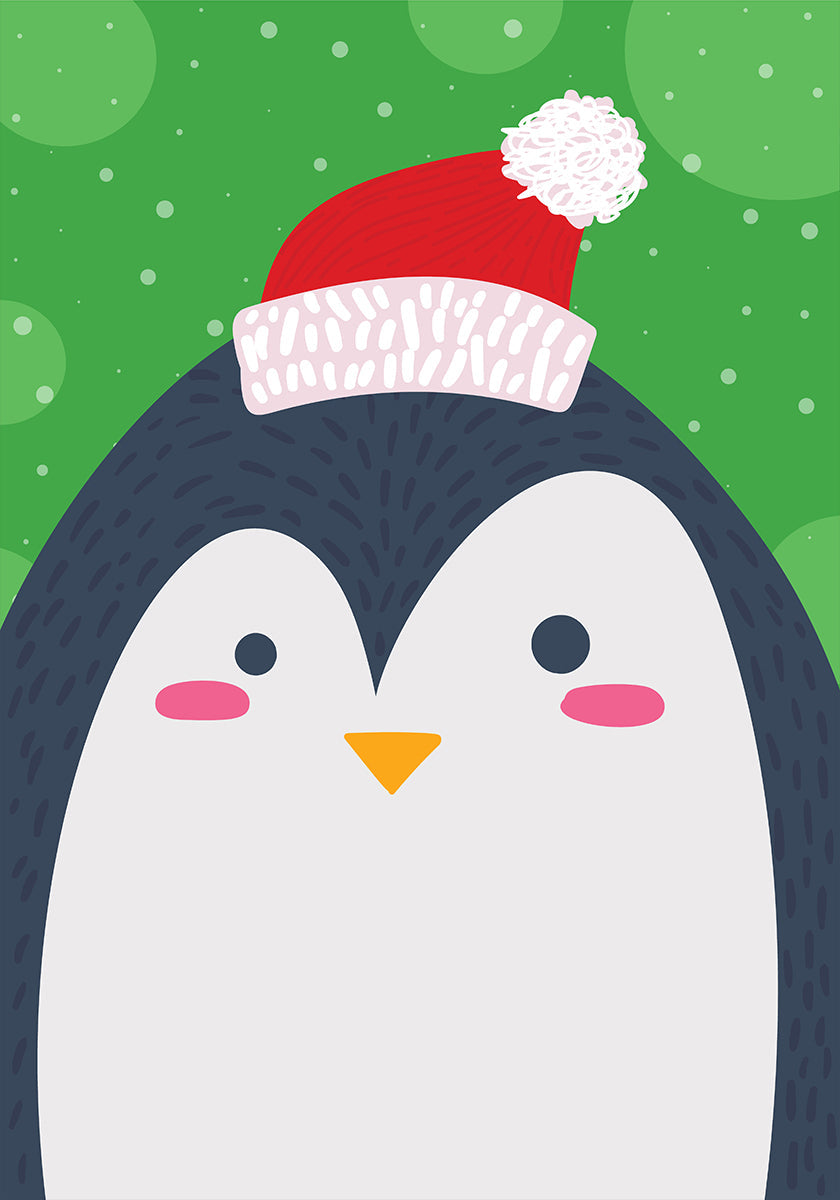 Feestelijke pinguïn vreugde poster