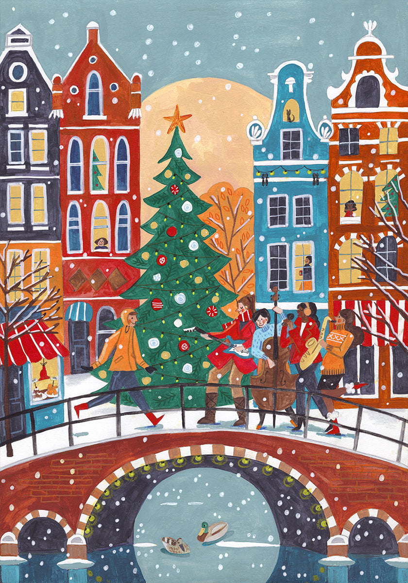 Sneeuwval in Amsterdam Poster