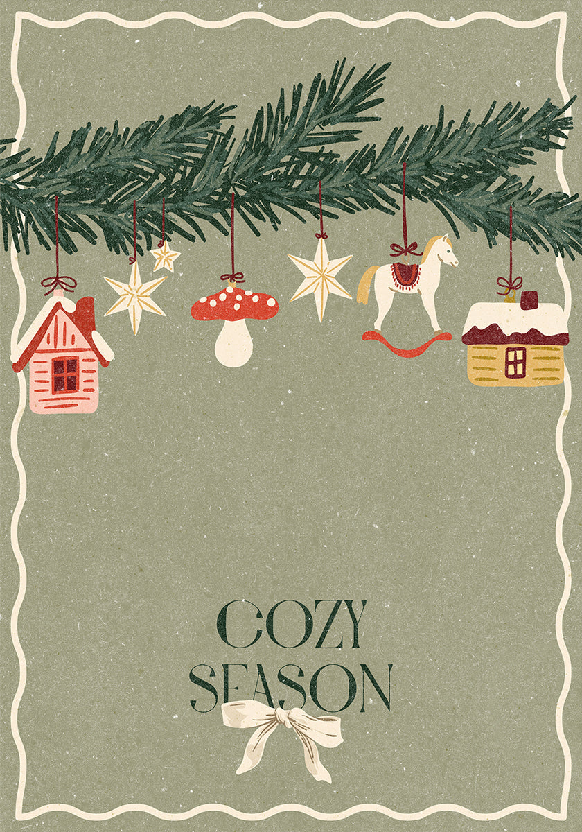 Speelgoed op de kerstboom-poster