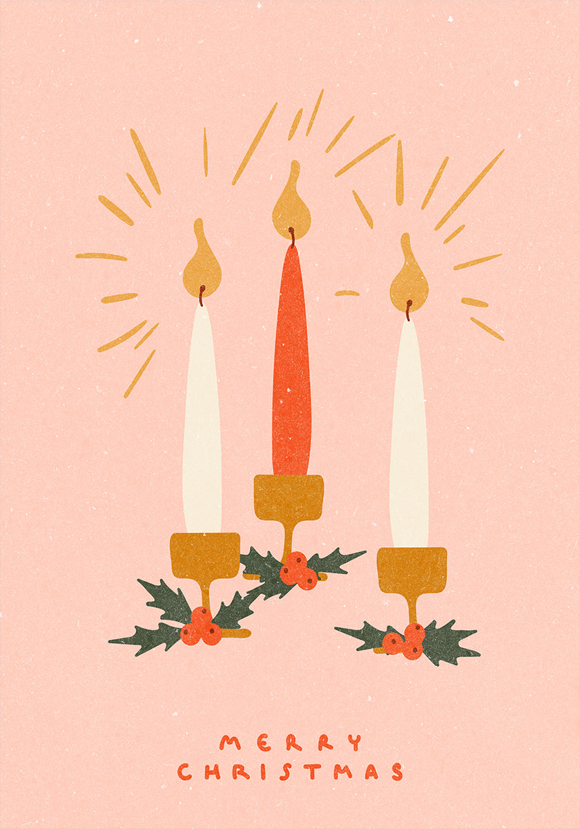 Kerst kaarsen poster