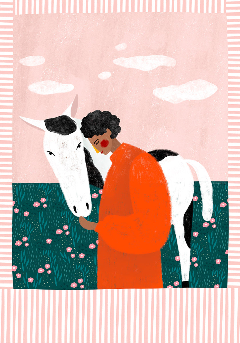 Levendig meisje en paard