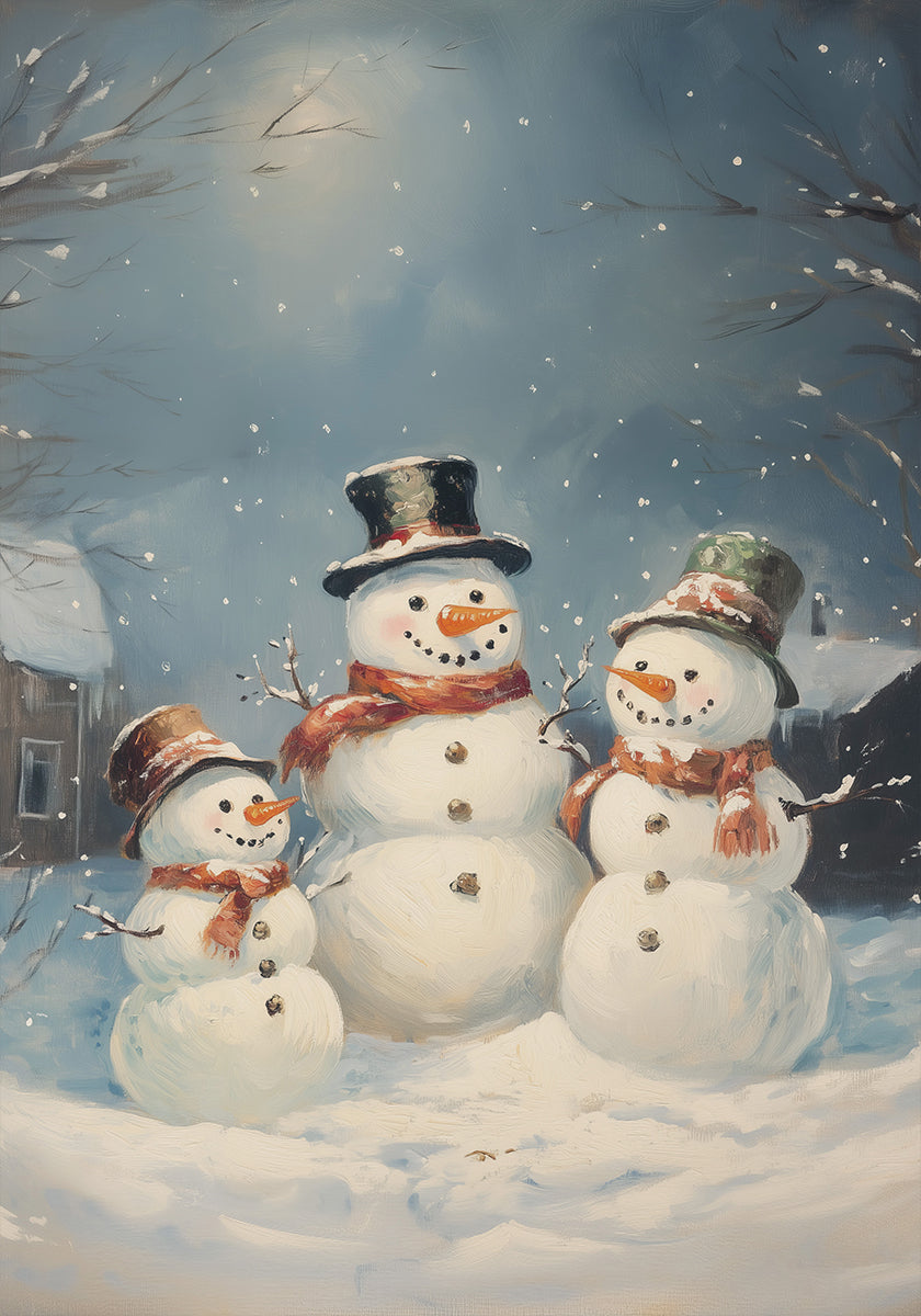 Sneeuwpop familie poster