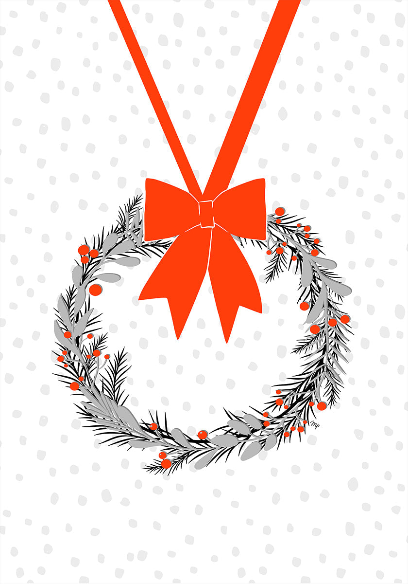 Feestelijke krans vreugde poster