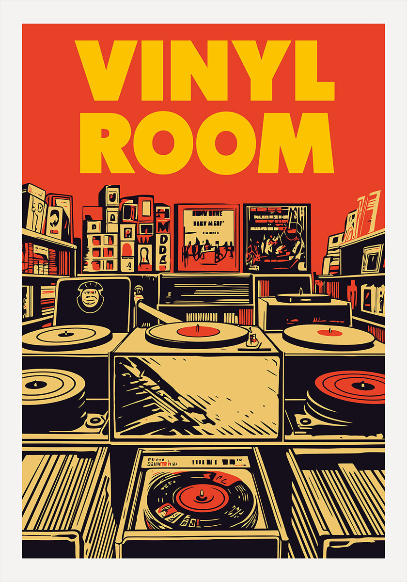 Vinyl kamer kunst print poster