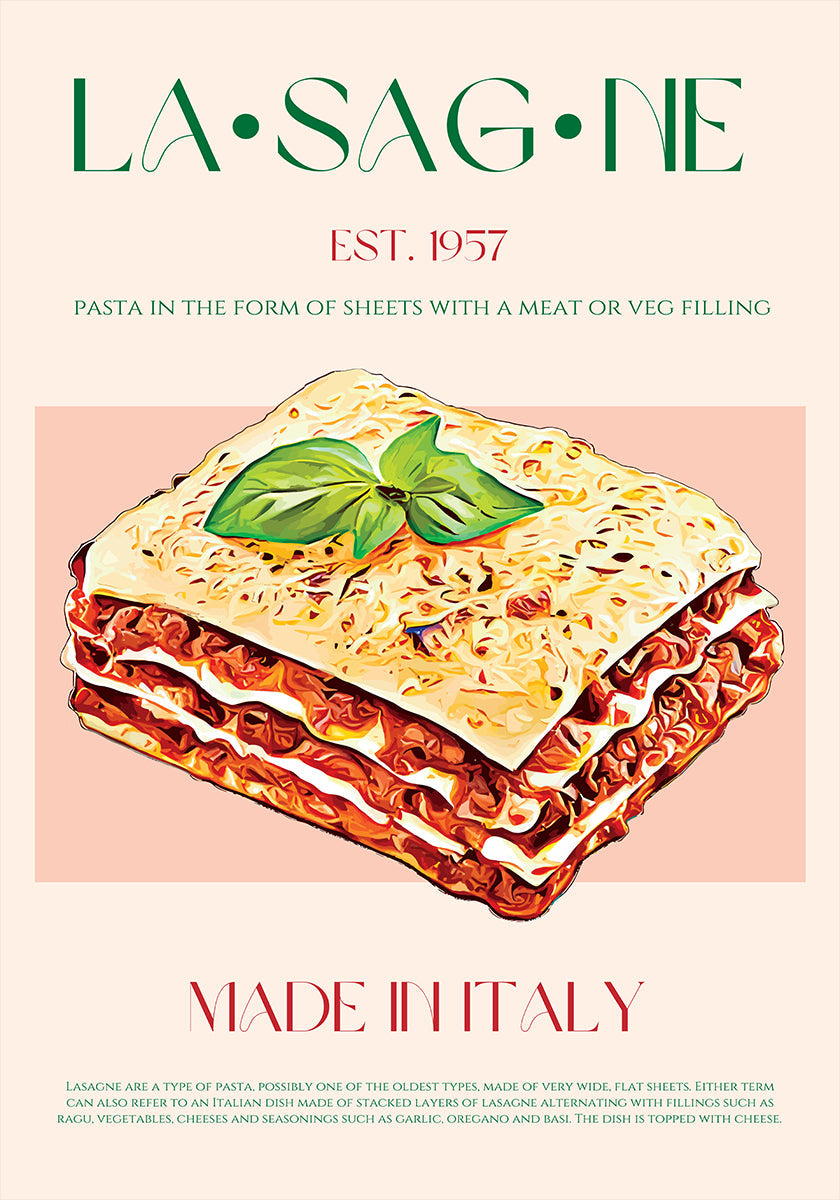 Lagen lasagne-poster
