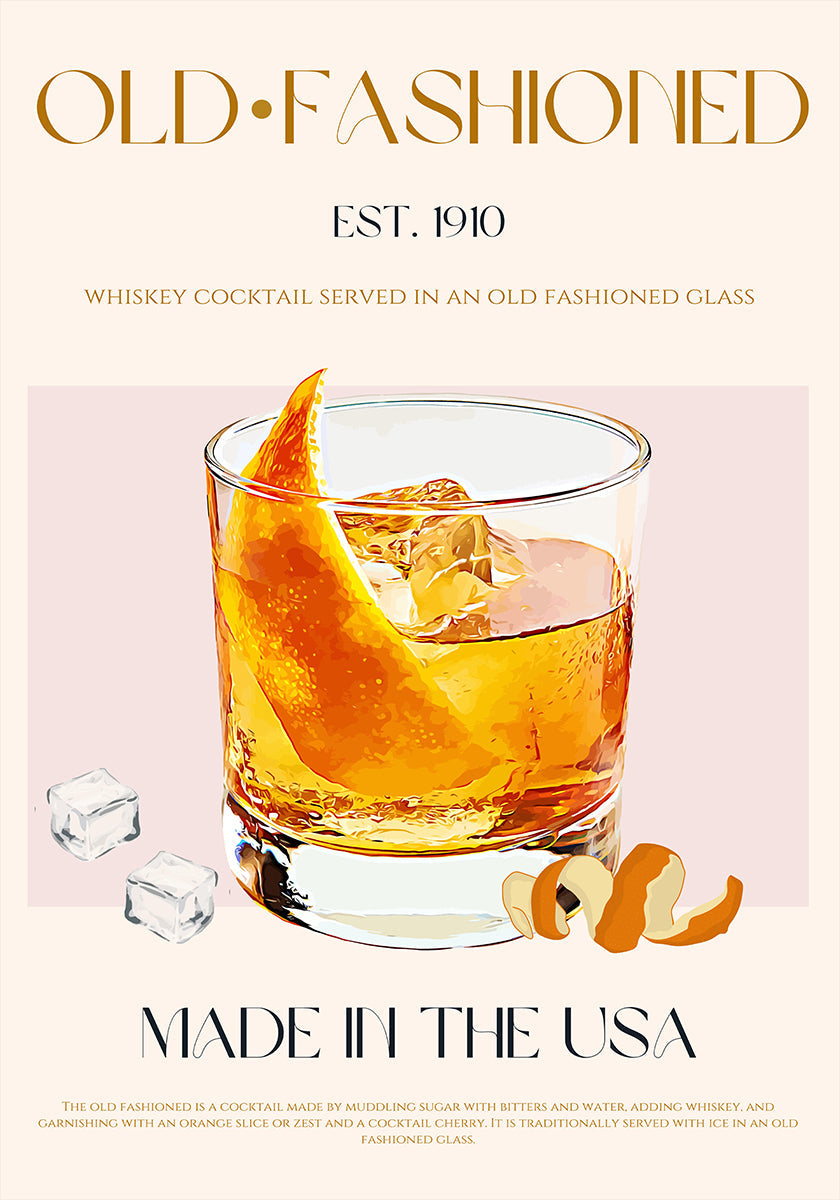 Klassieke cocktail charme poster